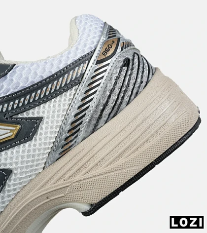 کفش کتانی بزرگ پا سفید طوسی کرم New Balance 860 v02 مدل 8365