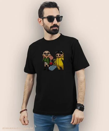 تیشرت مردانه و زنانه طرح بریکینگ بد شخصیت والتر وایت و جسی پینکمن کد 886