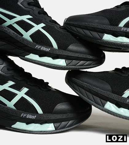 کفش کتانی مردانه مشکی سبز ASICS GORETEX