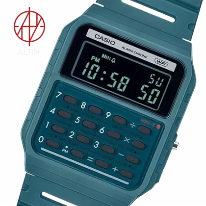 ساعت مچی دیجیتال کاسیو Casio مدل CA-53WB-3BDF اورجینال با ماشین‌حساب (رنگ سبز یشمی)