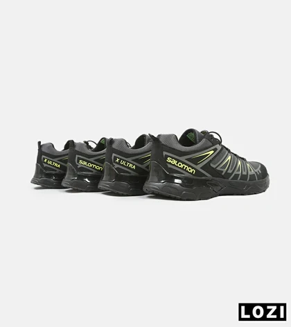 کفش کتانی بزرگ پا مشکی سبز Salomon X ULTRA