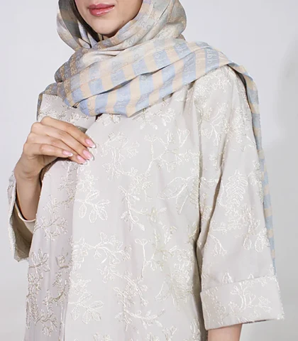 مانتو بلند خامه‌دوزی کد 1321