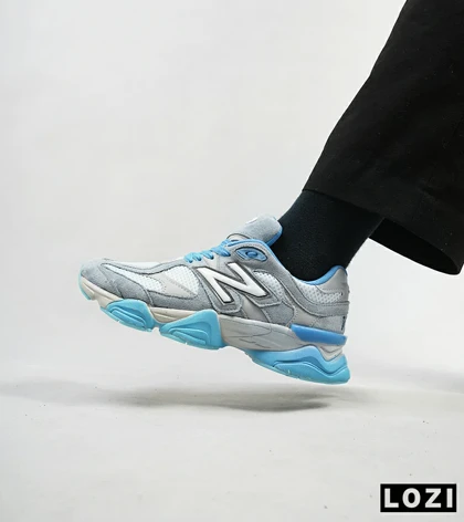 کفش کتانی مردانه طوسی آبی NEW BALANCE 9060