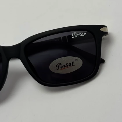 عینک آفتابی پلاریزه پرسول PERSOL مستطیلی لولا فنری کد P 8016 - عینک رانندگی - سایز متوسط