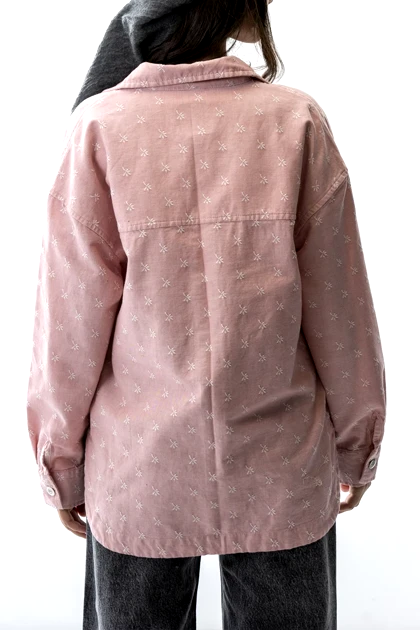 شومیز کتان گلدوزی آزاد زنانه