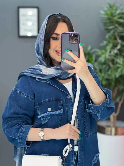 مانتو جین ریش دار