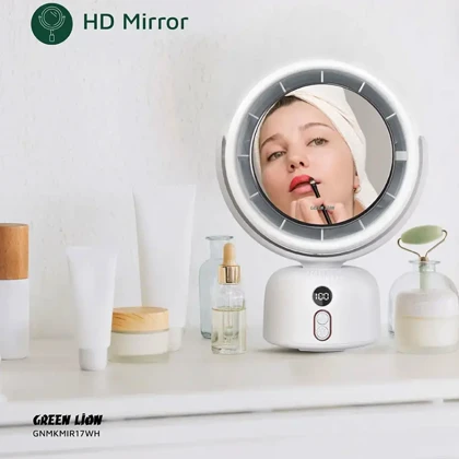 آینه آرایشی و پنکه رومیزی شارژی گرین لاین Green Lion مدل GL-MR17