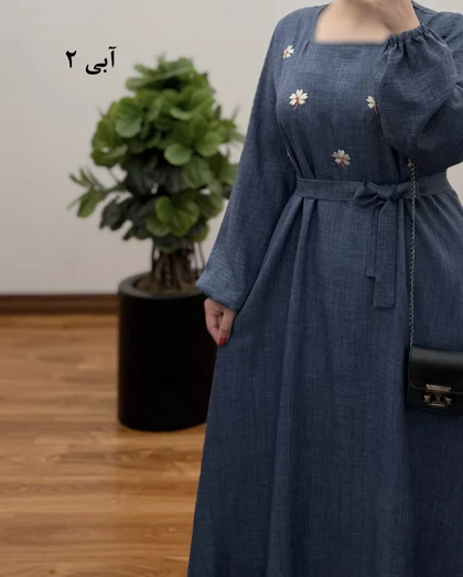 پیراهن مانتویی گلدوزی مدل تمنا(ایراددار)