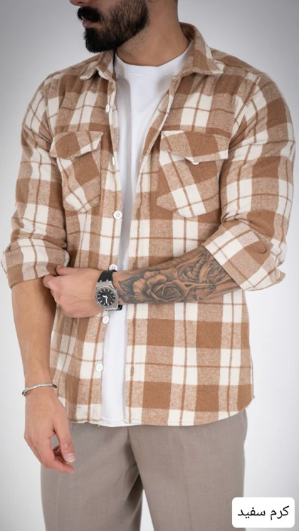 پیراهن مردانه پشمی کیارش_کد4700