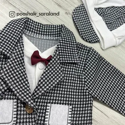 سرهمی نوزاد پسرانه طرح تک کت