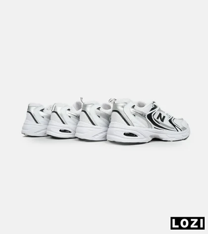 کفش کتانی مردانه و زنانه سفید مشکی NEW BALANCE 530