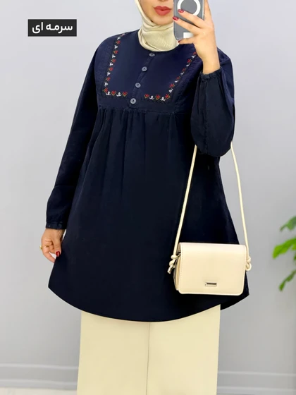 تونیک گلدوزی لینن رالین کد 20145543