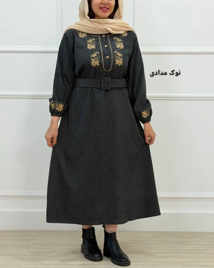 پیراهن مخمل کبریتی سپنتا کد محصول 1513