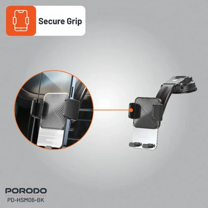 هولدر موبایل پورودو Porodo مدل PD-HSM06-BK داشبوردی