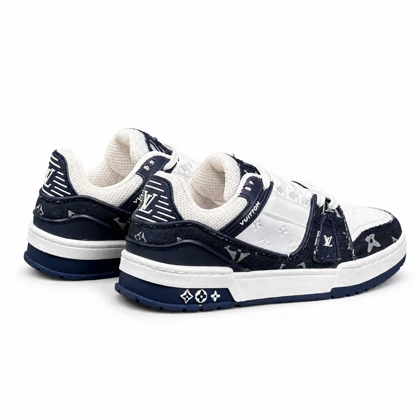 کفش کتانی مردانه مدل ونس لوی ویتون سفید آبی Vans Louis Vuitton