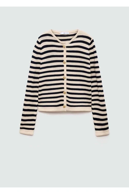 ژاکت کش باف پشمی زنانه اورجینال منگو mango