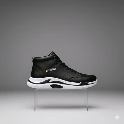 کفش ساق‌دار مردانه مشکی مدل EMTO