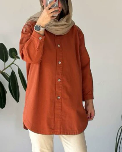 مانتو کتان گلدوزی یاسمن