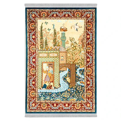 فرشینه از جنس پارچه هازان مخمل ترک طرح سنتی و مدرن برند دفه کد DAMG638