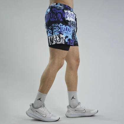 شلوارک کشاله دار ورزشی مردانه مدل 4K1098 آبی