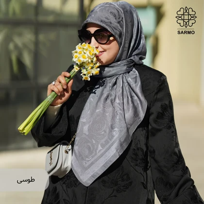 روسری ژاکارد رونا گل رز