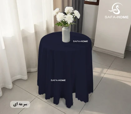 رومیزی گرد مدل ساتن رز