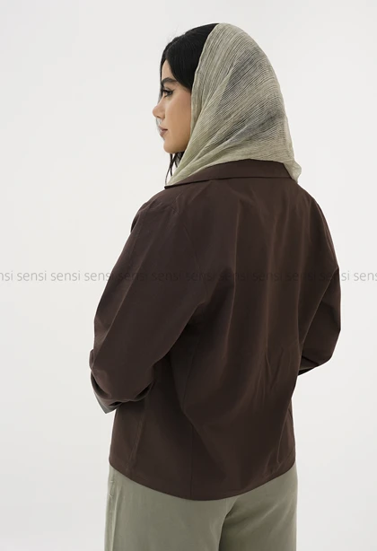 کت زنانه لینن یقه انگلیسی کد1005942