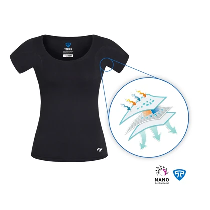 تیشرت نانو آنتی باکتریال ضدتعریق زنانه مشکی