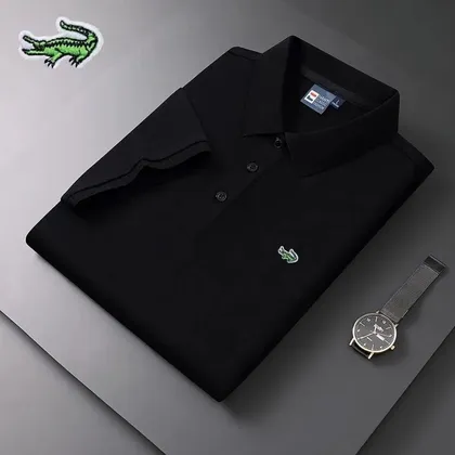 تیشرت لاگوست مشکی با کیفیت عالی