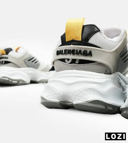 کفش کتانی مردانه و زنانه سفید طوسی زرد BALENCIAGA