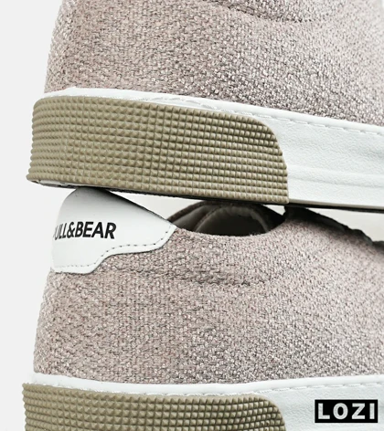 کفش کتانی مردانه قهوه ای سفید PULL & BEAR مدل 7447