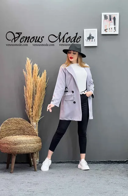 مانتو کتی کمرکش BALENCIAGA