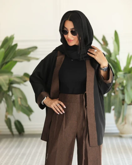 ست دو تیکه کت و شلوار زنانه مدل شاهسان کد 3025