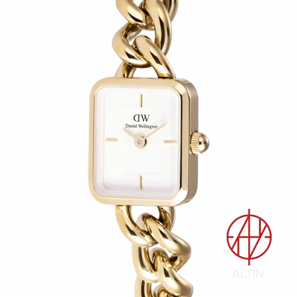 ساعت مچی زنانه دنیل ولینگتون Daniel Wellington مدل Quadro Mini Link Evergold کد DW00100836