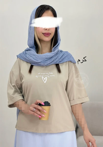 تیشرت کراپ قلب