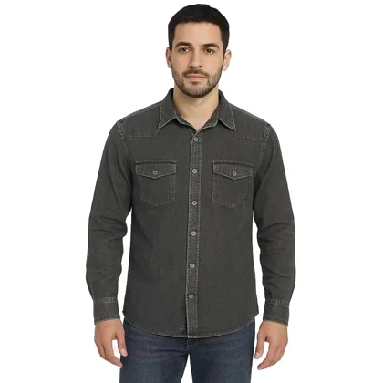 پیراهن رگولار فیت جین مردانه - 62242414