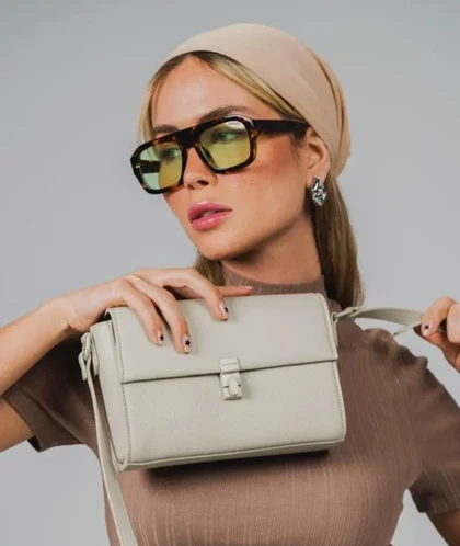 کیف دوشی زنانه چرم مصنوعی بدون دسته دیوید جونز DAVIDJONES