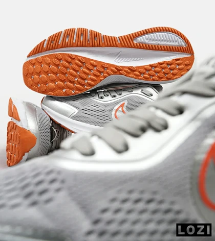 کفش کتانی مردانه طوسی نارنجی نایک NIKE PEGASUS V10