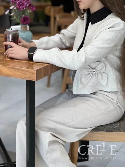 کت کراپ لینن حصیری