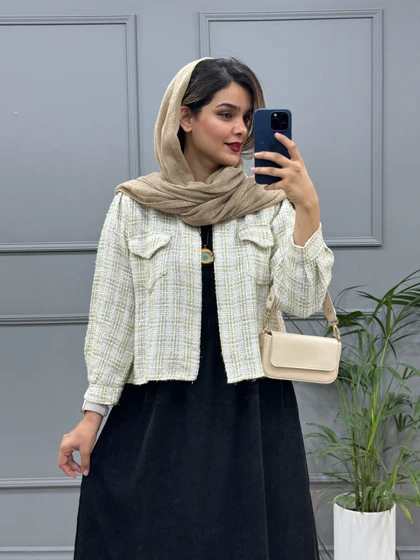 ست پیراهن مانتویی و کت شانل ملودی