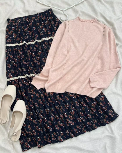 دامن کنف گل ریز کد 5476