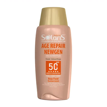 فلوئید ضد آفتاب رنگی آردن سولاریس مدل Age Repair Newgen+ حجم 75ml