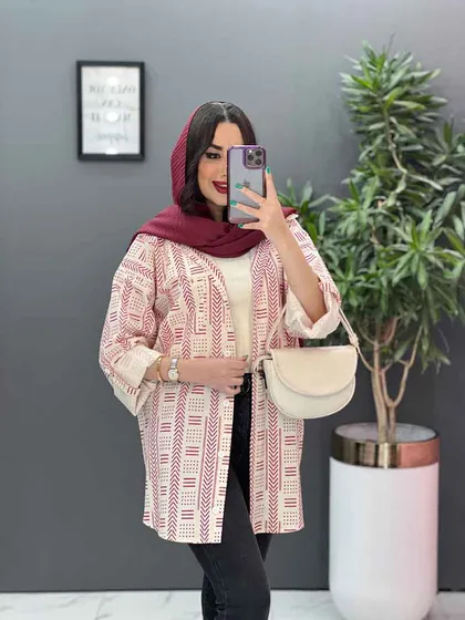 مانتو طرحدار سنتی تک جیب