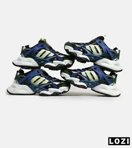 کفش کتانی مردانه و زنانه مشکی آبی لیمویی ADIDAS performance x9000l4