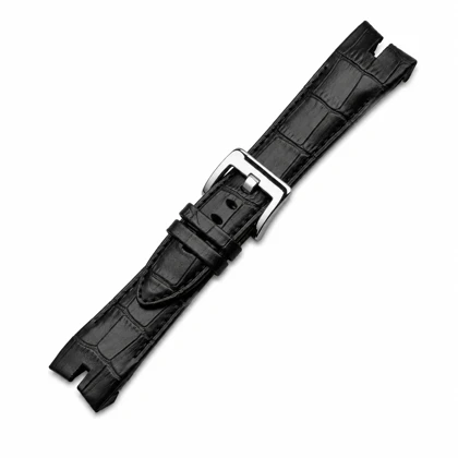 بند چرم ساعت مچی راجر دبیوس وسط چاک مشکی m-10698