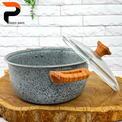 قابلمه 24 ونیز دسته چوبی درب پیرکس طوسی هاناتک