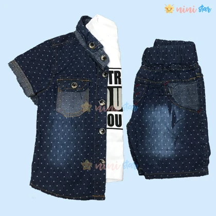 ست 3تکه لی طرح دار پسرانه
