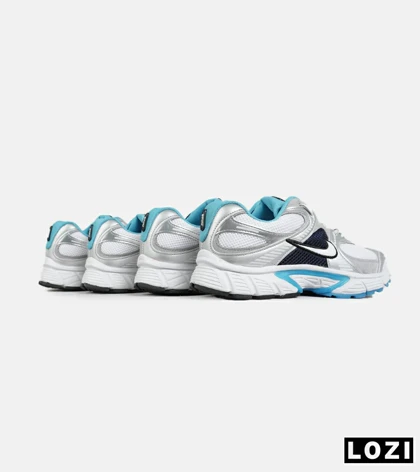 کفش کتانی مردانه و زنانه سفید نقره ای سرمه ای نایک NIKE v5 RNR مدل 7331