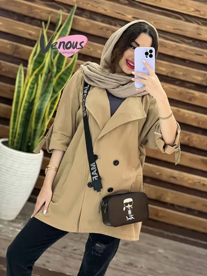مانتو لینن چهار دکمه