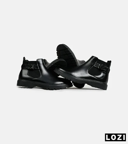 بوت مردانه چرمی مشکی ZARA مدل 5912